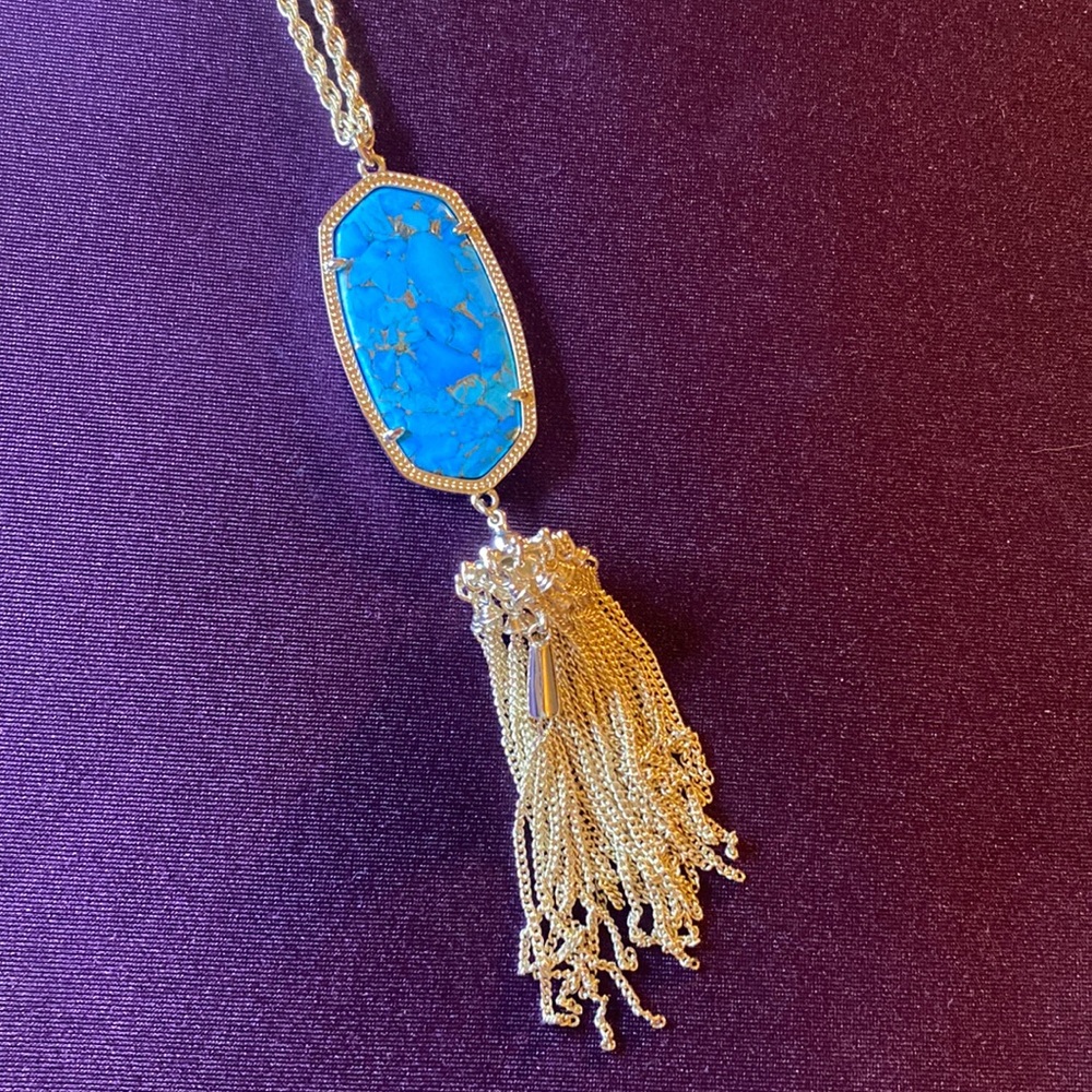 Kendra Scott Rayne Turquoise Gold Necklace